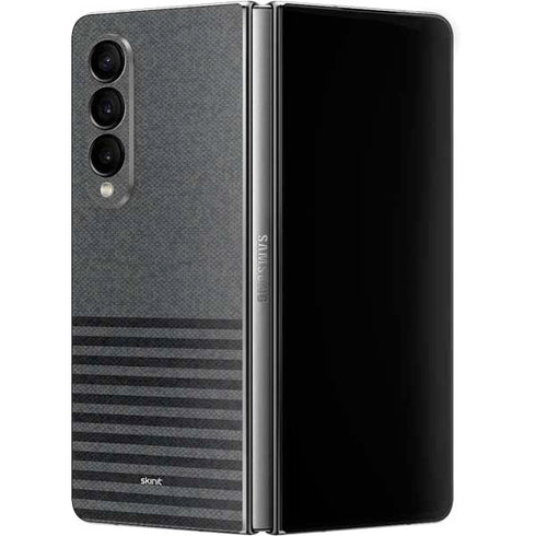 Black and Grey Stripes Galaxy Z Fold4 5G Skin